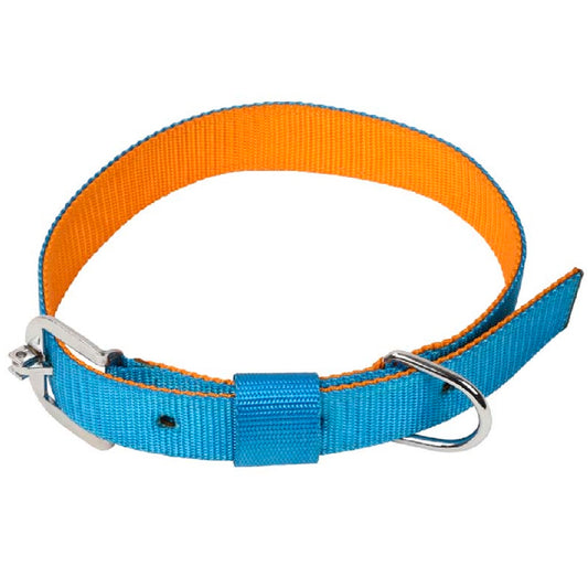 Kennel Soft Two-Color Nylon Dog Collar – Lightweight Adjustable Collar