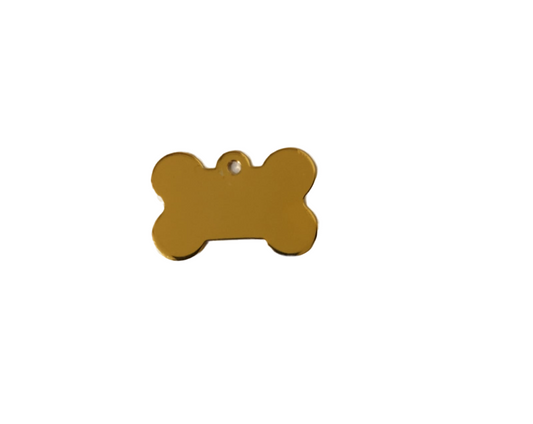Kennel Brass Bone Shape Dog Name Tag (Medium)