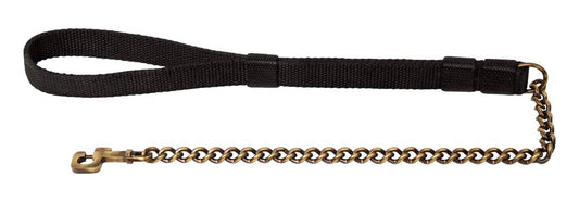 Kennel Premium Nylon Leash with Brass Chain No.1 (4mm) – 1 1/4" Heavy-Duty Dog Leash