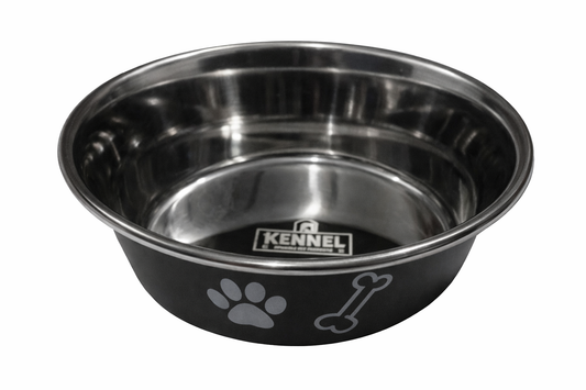 Kennel Heavy Stainless Steel Printed Pet Feeding Bowl
