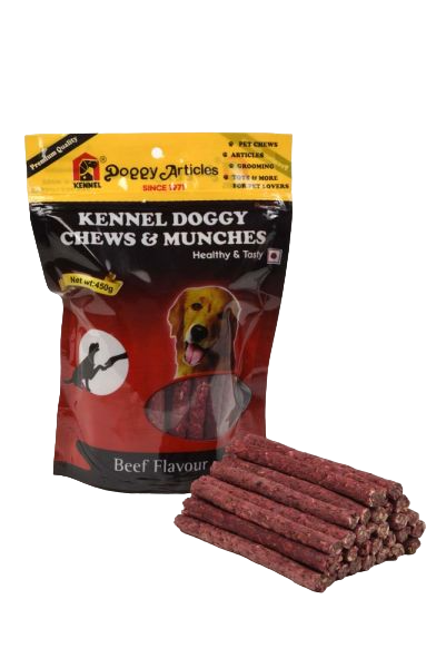 Kennel Premium Beef Flavoured Doggy Munches – Healthy Chew Sticks for All Breeds (450g)