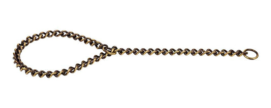Kennel Brass Collar Chain | Heavy-Duty Brass Slip Collar for Training