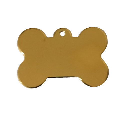 Kennel Brass Bone Shape Name Tag – Large | Durable Dog ID Tag