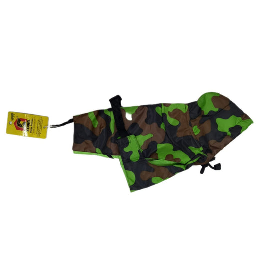 Kennel Army Raincoat for Dogs – Waterproof, Lightweight & Adjustable Camouflage Pet Rain Jacket