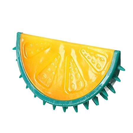 Kennel Squeeze Lemon Fruit Dog Toy - Squeaky Rubber Chew Toy for Dogs & Puppies