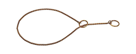 Kennel Bronze Snake Chain Collar – Smooth Slip Collar for Training & Control | Antique Finish