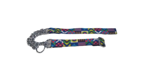 Kennel Shapes Printed Nylon Chain Dog Collar (3MM)
