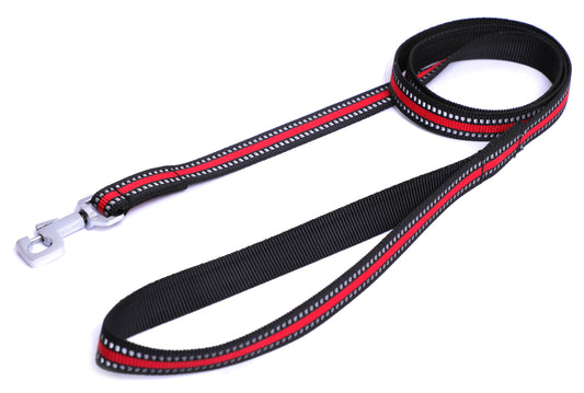 Kennel Reflective Nylon Dog Leash – 3/4 Inch Strong & Safe Lead for Night Walks