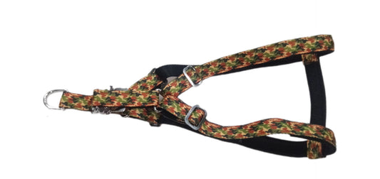 Kennel Camouflage Padded Nylon Adjustable Harness (1 Inch)