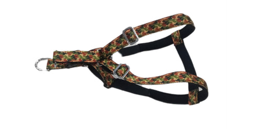 Kennel Camouflage Printed Padded Nylon Adjustable Dog Harness (1")