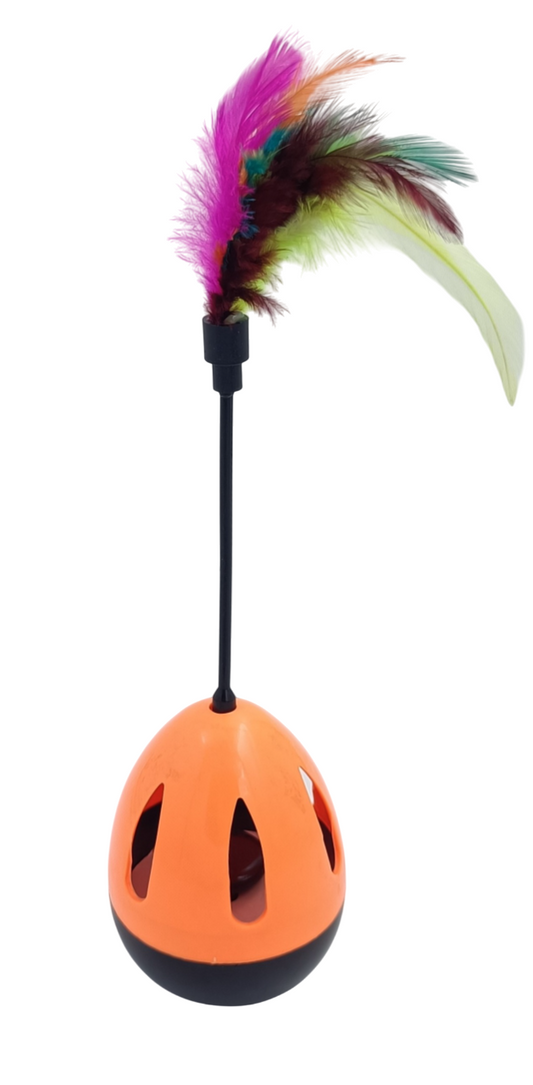 Kennel Super Cat Tumbler Cat Toy – Interactive Feather & Bell Toy for Active Cats