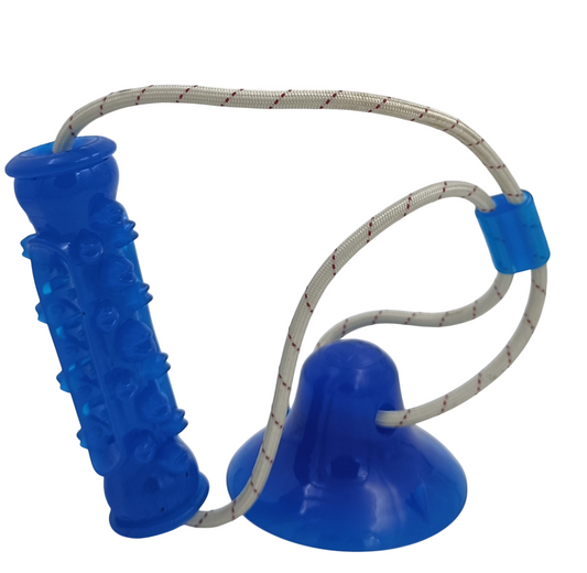 Kennel Bite & Pull Dog Toy – Suction Tug Toy for Dogs (Blue) - Kennel