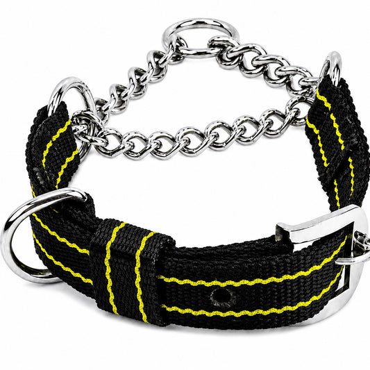 Dog Martingale Collar – Nylon & Chain, Adjustable