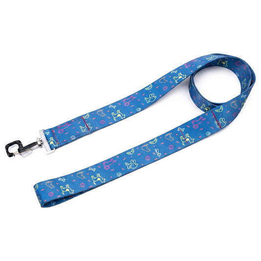 Nylon Dog Leash – Blue Bash Print | Kennel