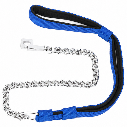 Kennel Padded Chain Dog Leash – 3mm Chrome, 20"