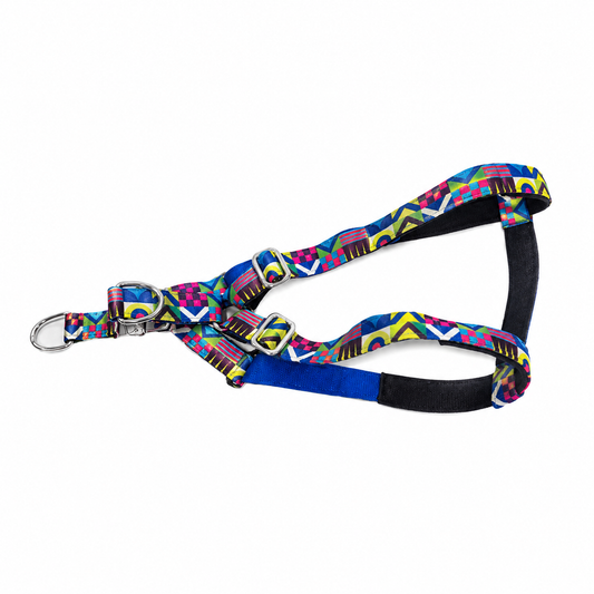 Kennel Printed Padded Nylon Adjustable Dog Harness ( Padded Nylon Printed Click Lock Adjustable Harness )