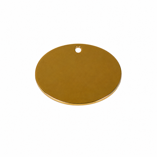 Brass Dog Name Tag – Oval Shape, Large