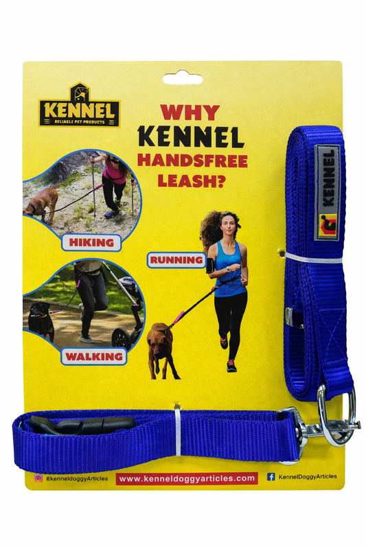 Kennel Hands-Free Dog Leash with Adjustable Waist Belt – Nylon Running Leash for Dogs