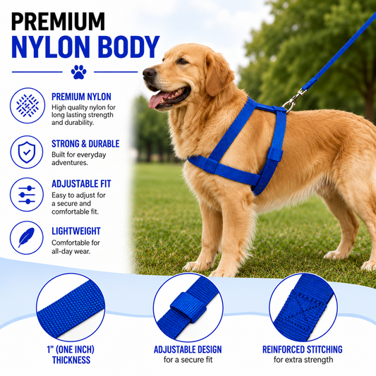 Kennel Adjustable Premium Nylon Dog Body Harness