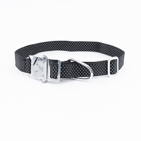 Kennel Premium Reflective Nylon Dog Collar – M.S. Click Lock Adjustable Collar for Safety and Strength