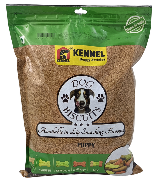 Kennel Mix Veg Flavour Premium Puppy Biscuits – Healthy Treats for Small Breed Puppies (1kg)