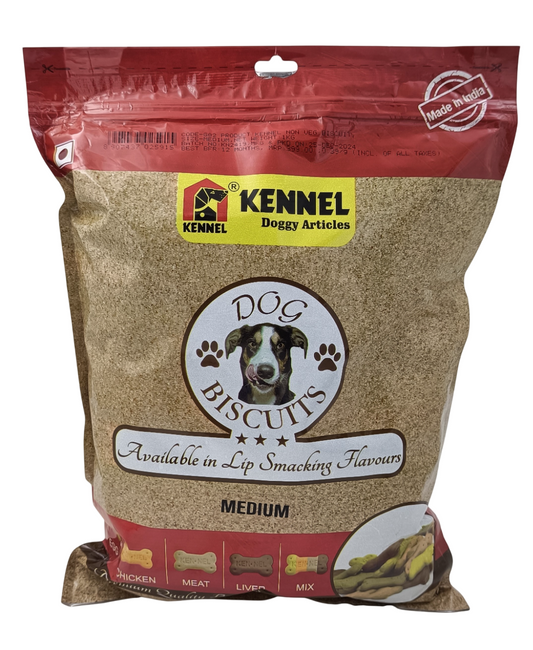 Kennel Mix Non-Veg Premium Dog Biscuits – Healthy Treats for Medium Breed Dogs (1kg)