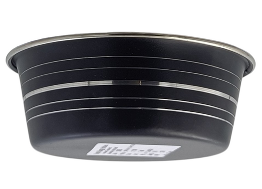 Kennel Heavy Stainless Steel Striped Pet Feeding Bowl – Color May Vary