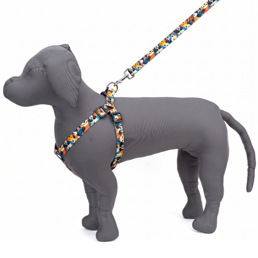 Kennel Printed Adjustable Dog Harness