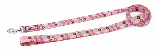 Kennel Pink Donuts Print Nylon Dog Leash