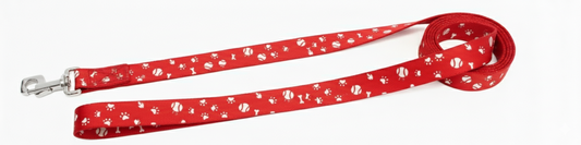 Kennel Red Bones Print Nylon Dog Leash