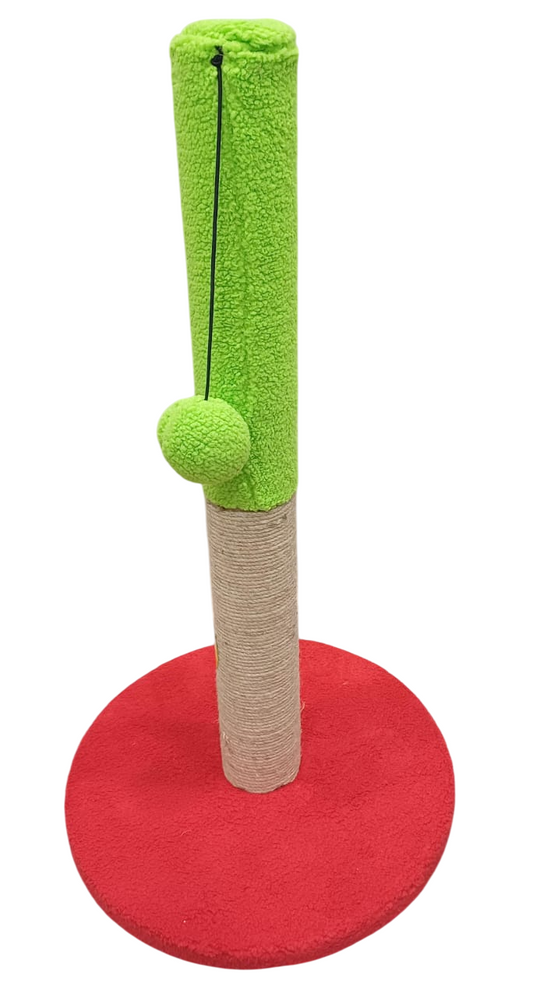 Kennel Hanging Green Ball Cat Tree with Sisal Scratching Post and Round Base