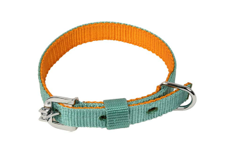 Kennel Soft Two-Color Nylon Dog Collar – Lightweight & Durable 3/4" Pet Collar