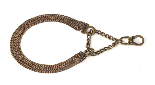 Kennel Triple Semi Chain Collar – Heavy-Duty Triple-Layer Metal Training Collar ( Brass Tripple Semi Chain Collar ) - Kennel
