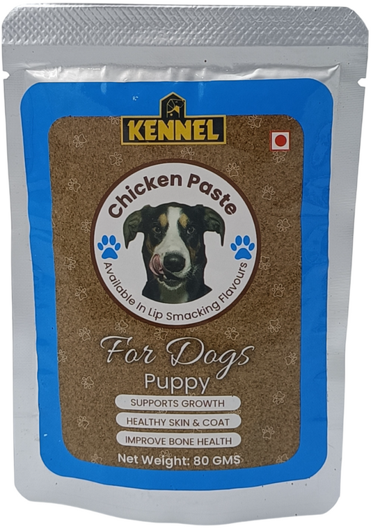 Kennel Chicken Paste Puppy Dog Food Gravy Pouch – 80g (Supports Growth & Healthy Coat)