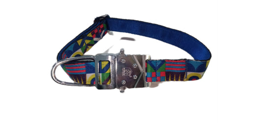 Kennel Shapes Printed Nylon Dog Collar with M.S. Click Lock (1")