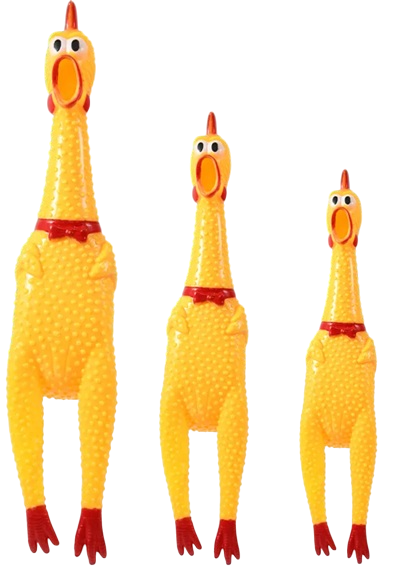 Kennel Vinyl Chicken Dog Toy – Durable Squeaky Chew Toy for Dogs - Kennel