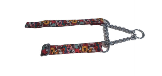 Kennel Animals Printed Nylon Chain Dog Collar (3MM)