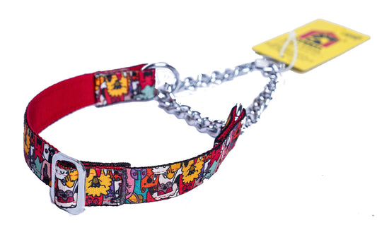 Kennel Dogs Printed Nylon Chain Dog Collar (3MM)