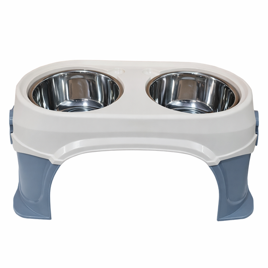 Kennel X-Large Double Feeder with Stainless Steel Bowls and Elevated Stand