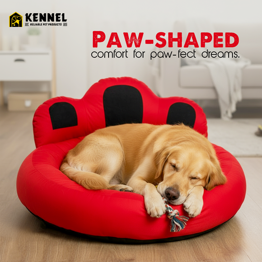 Kennel Paw Sofa Bed for Dogs – Soft, Comfortable & Stylish Paw-Shaped Pet Resting Bed - Kennel