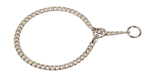 Kennel Bronze Flat Collar Chain – Medium | Durable Training Slip Collar with Antique Finish