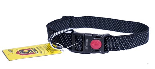 Kennel Premium Reflective Nylon Dog Collar – Adjustable Click Lock Collar for Small Dogs (Premium All Over Reflective Nylon Click Lock Collar) - Kennel 
