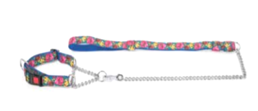 Kennel Urban Prints Dog Chain Collar & Chain Leash Set – 1.25 Inch - Kennel 