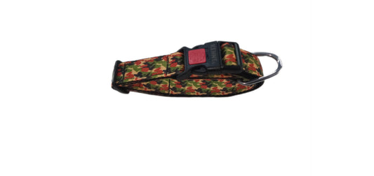 Kennel Camouflage Printed Nylon Dog Collar with Quick-Release Buckle (1")