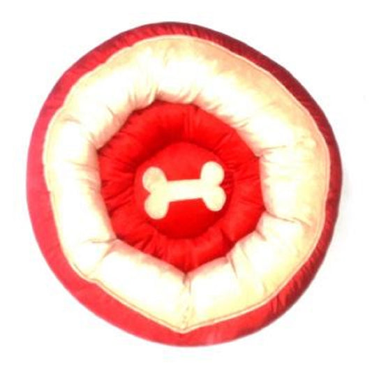 Kennel Velvet Donut Dog Bed – Ultra-Soft Round Pet Bed with Plush Comfort