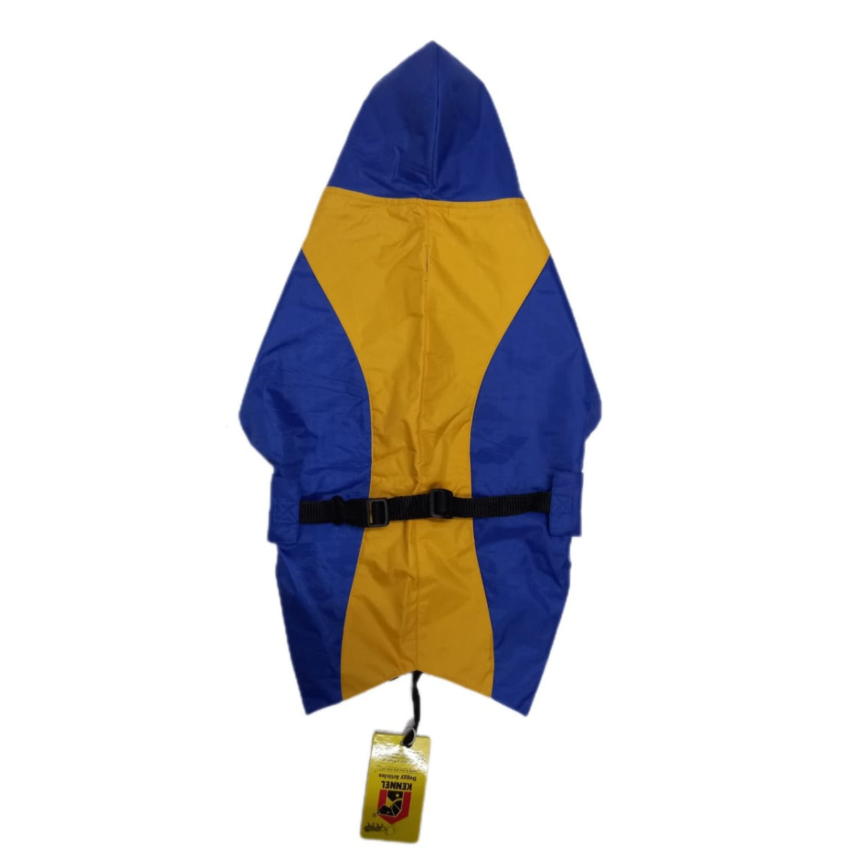 Kennel Yellow/Blue Double Color Raincoat | Waterproof Hooded Dog Jacket - Kennel 