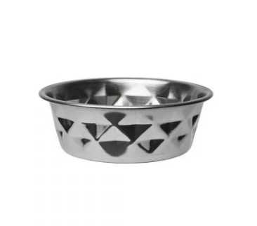 Kennel Diamond Engraved Stainless Steel Pet Bowl – Durable Feeding Bowl