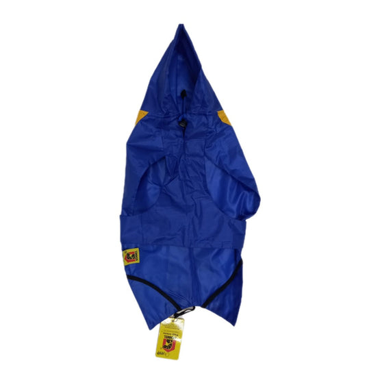 Kennel Yellow/Blue Double Color Raincoat | Waterproof Hooded Dog Jacket - Kennel 