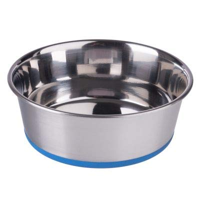 Kennel Heavy-Duty Premium Stainless Steel Dog Bowl with Anti-Skid Rubber Base – 5 Quart