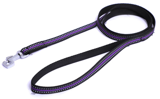 Kennel Reflective Nylon Dog Leash – 3/4 Inch Strong & Safe Lead for Night Walks